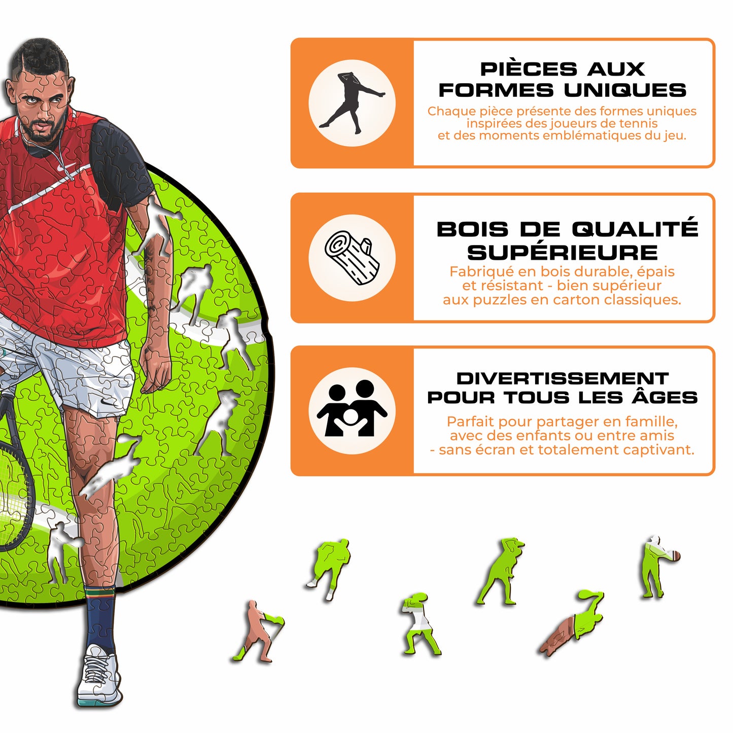 Nick Kyrgios - Wooden Puzzle