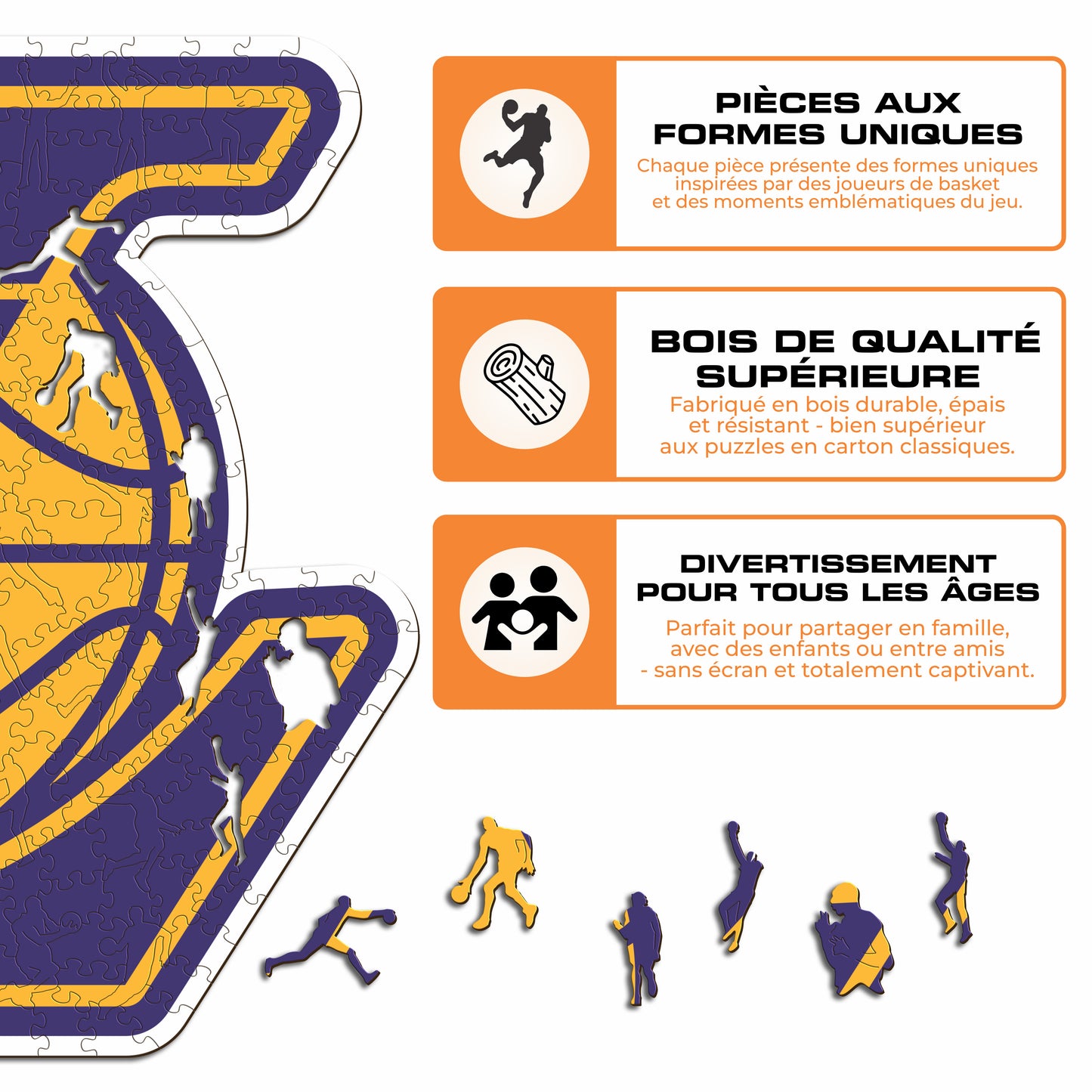 Los Angeles Lakers™ - Puzzle en Bois