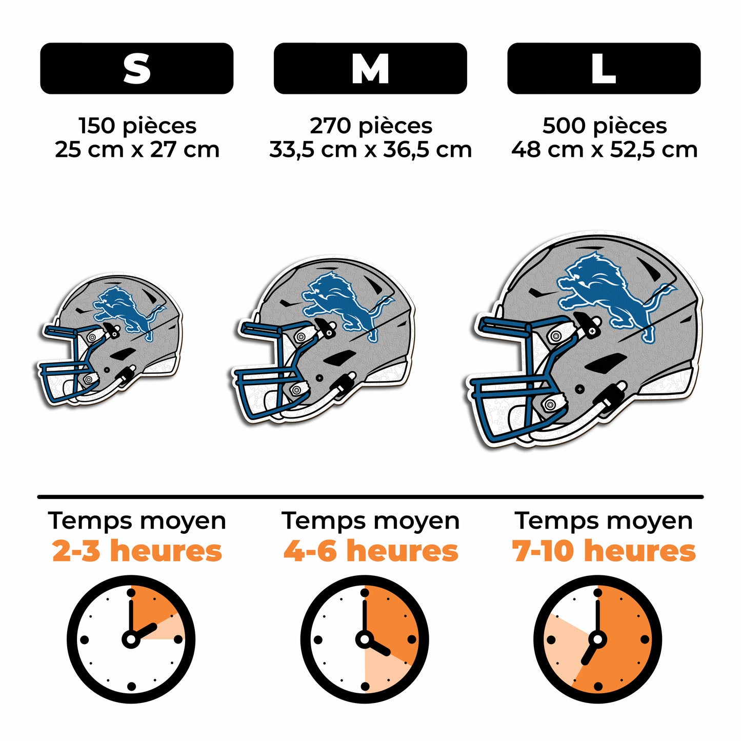 Casque Detroit Lions™ - Puzzle en Bois