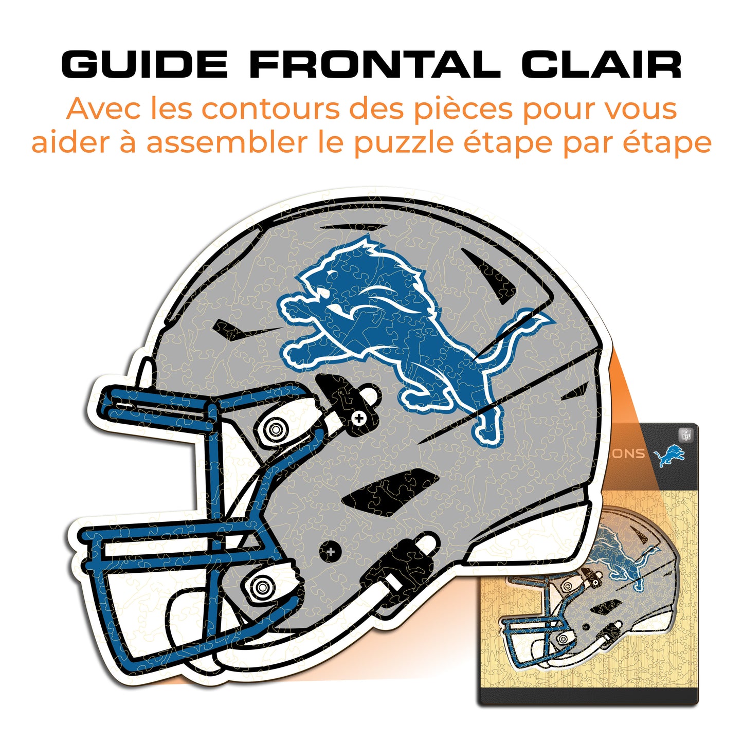 Casque Detroit Lions™ - Puzzle en Bois