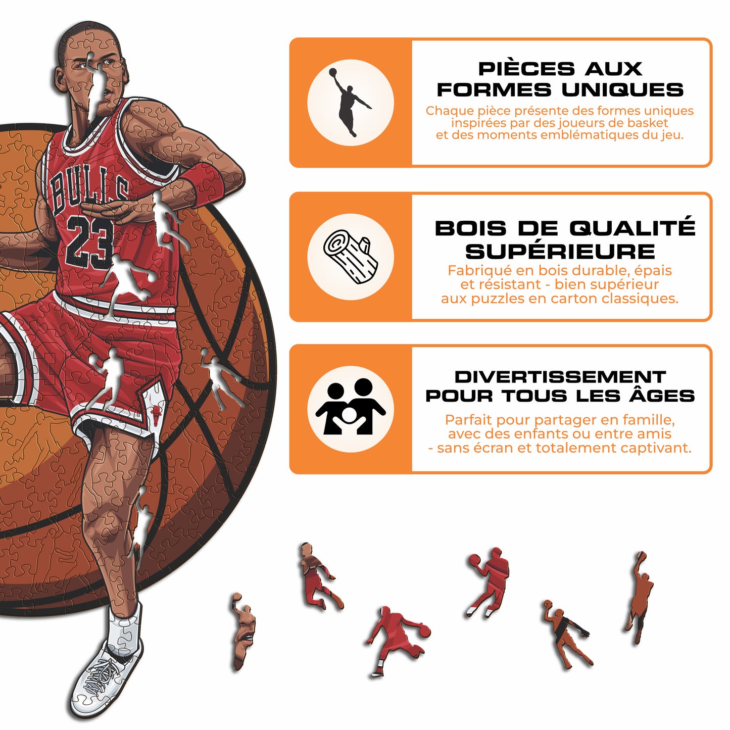 Michael Jordan - Puzzle en Bois