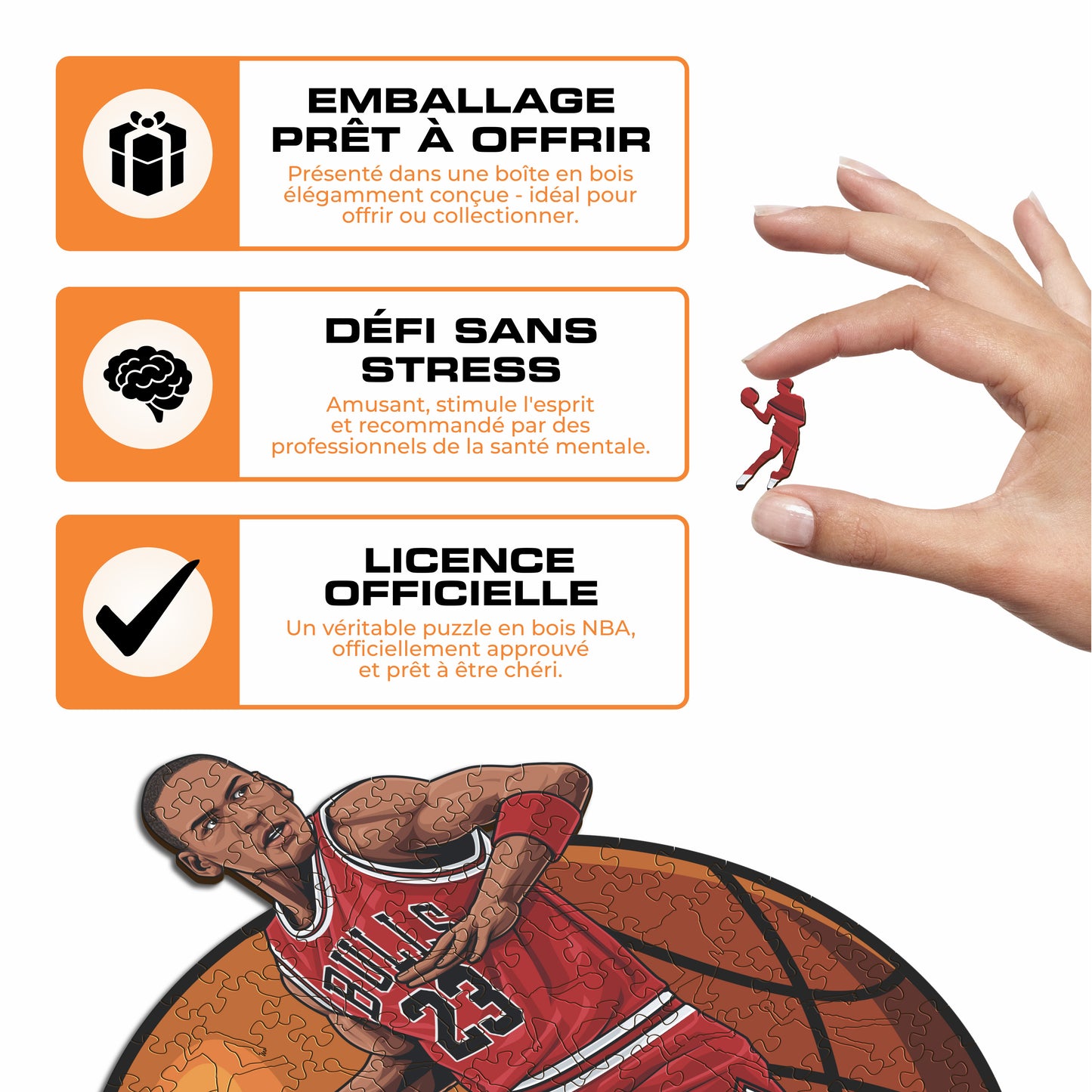 Michael Jordan - Puzzle en Bois