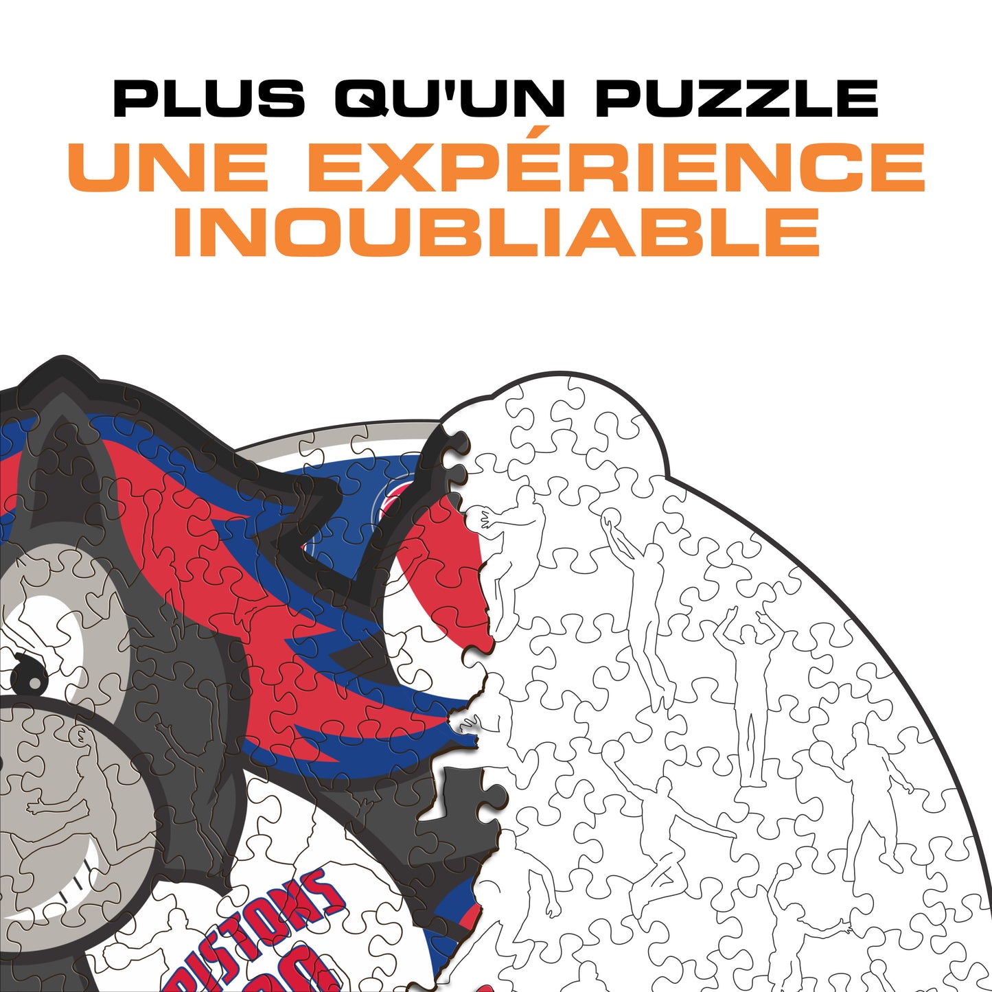 Mascotte Detroit Pistons™ - Puzzle en Bois