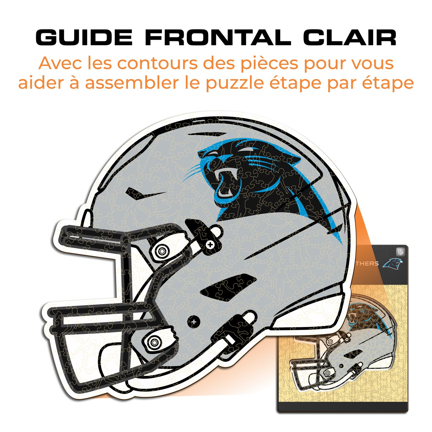 Casque Carolina Panthers™ - Puzzle en Bois