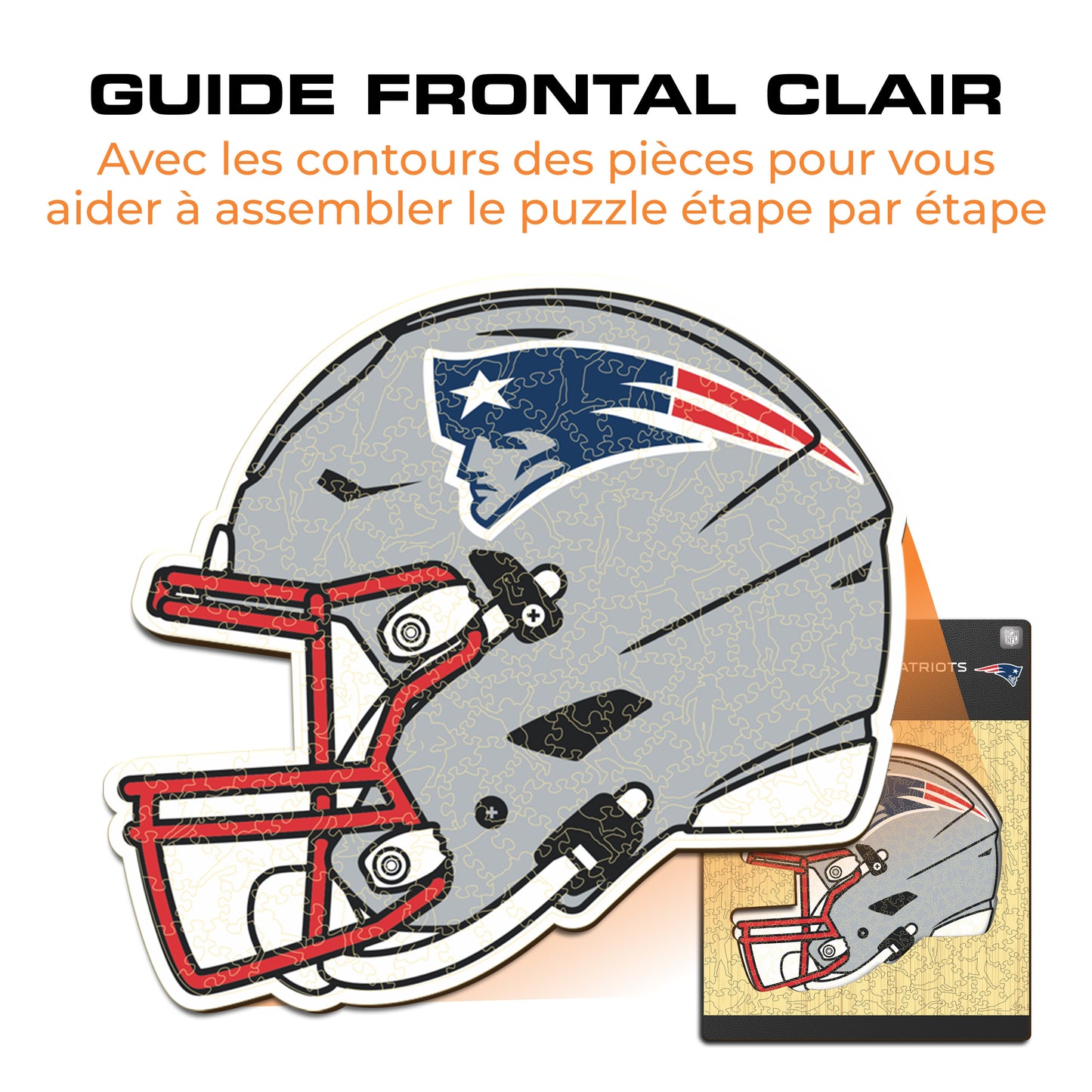 Casque New England Patriots™ - Puzzle en Bois