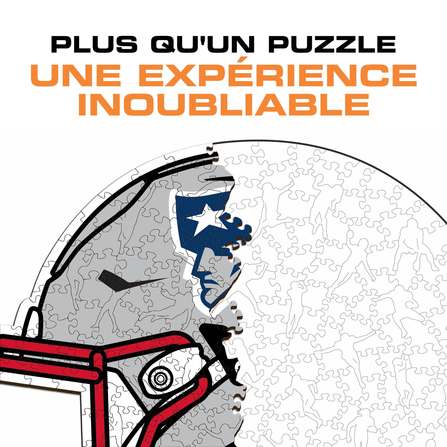 Casque New England Patriots™ - Puzzle en Bois