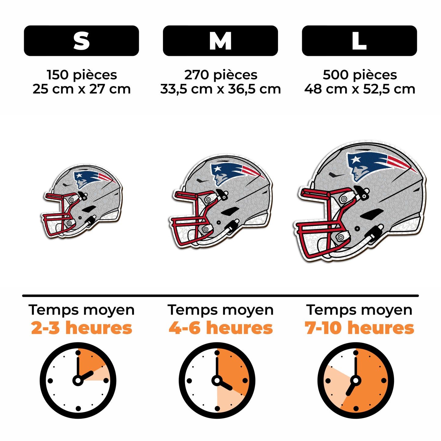 Casque New England Patriots™ - Puzzle en Bois