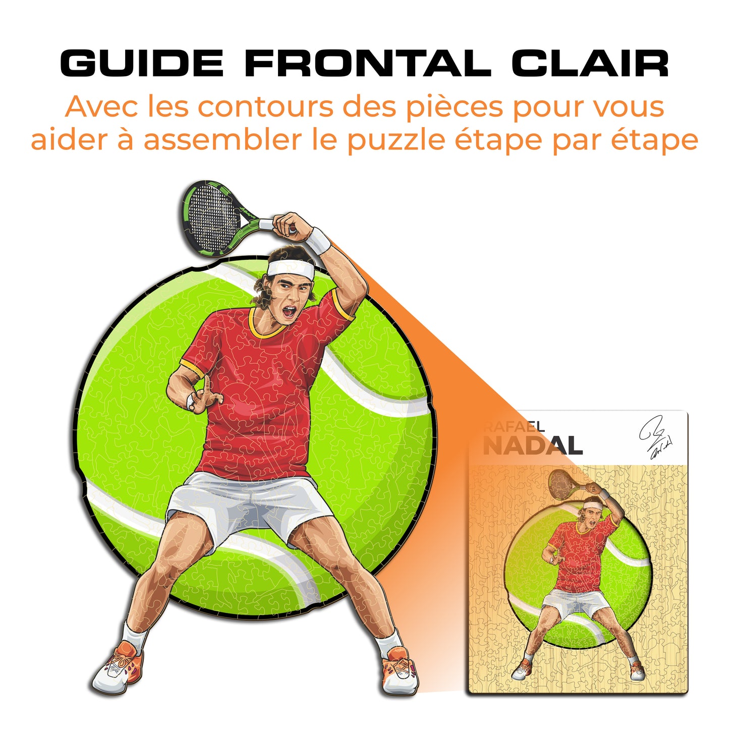 Rafael Nadal - Puzzle en Bois