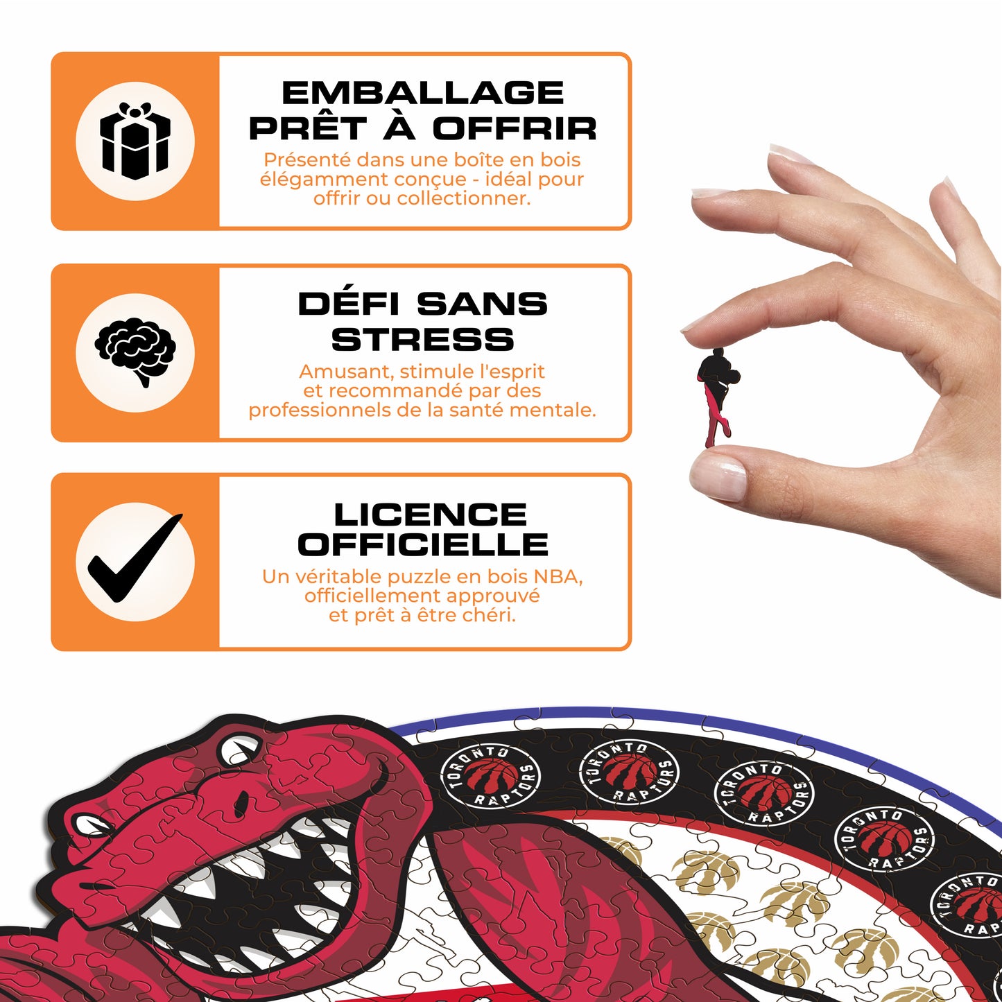 Mascotte Toronto Raptors™ - Puzzle en Bois