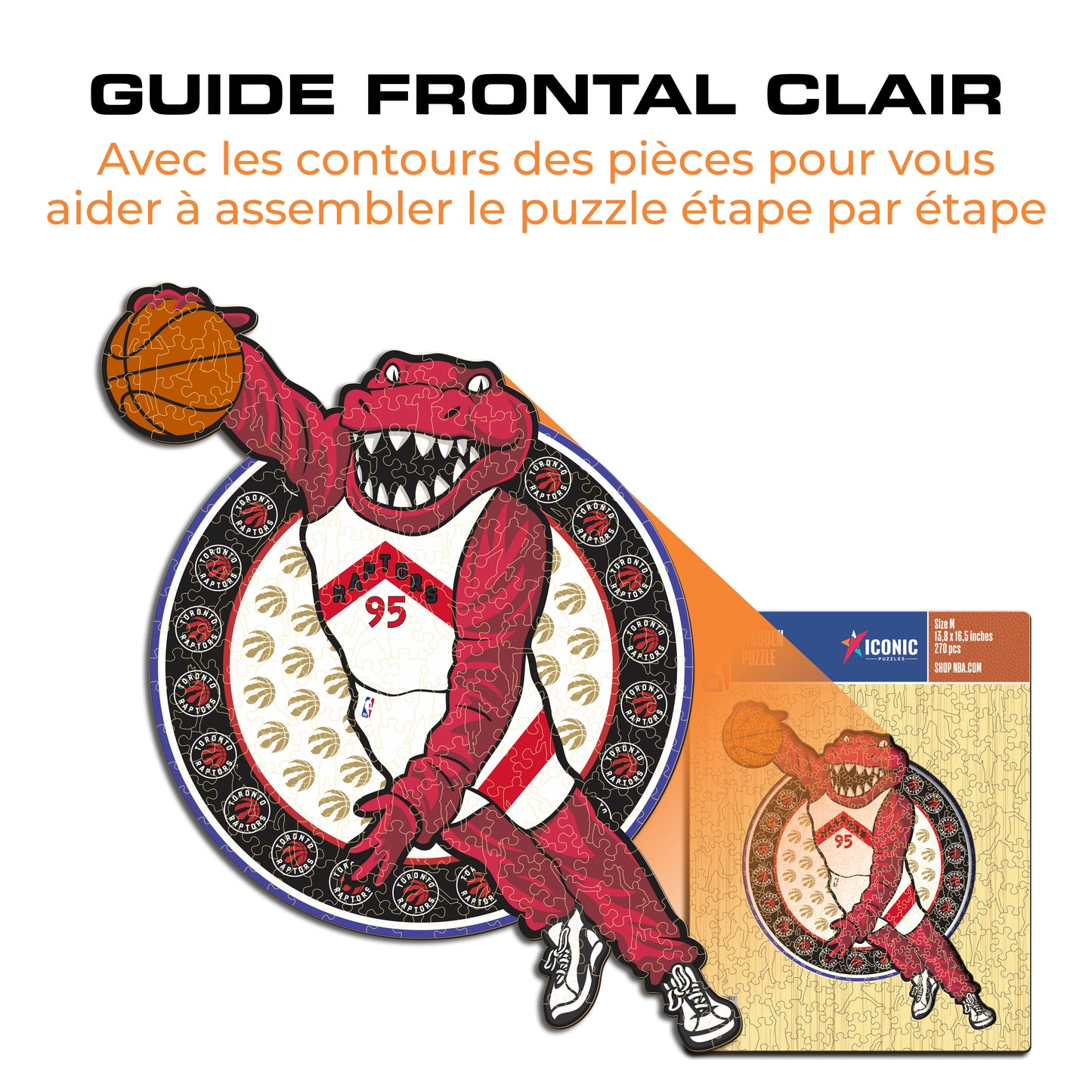 Mascotte Toronto Raptors™ - Puzzle en Bois