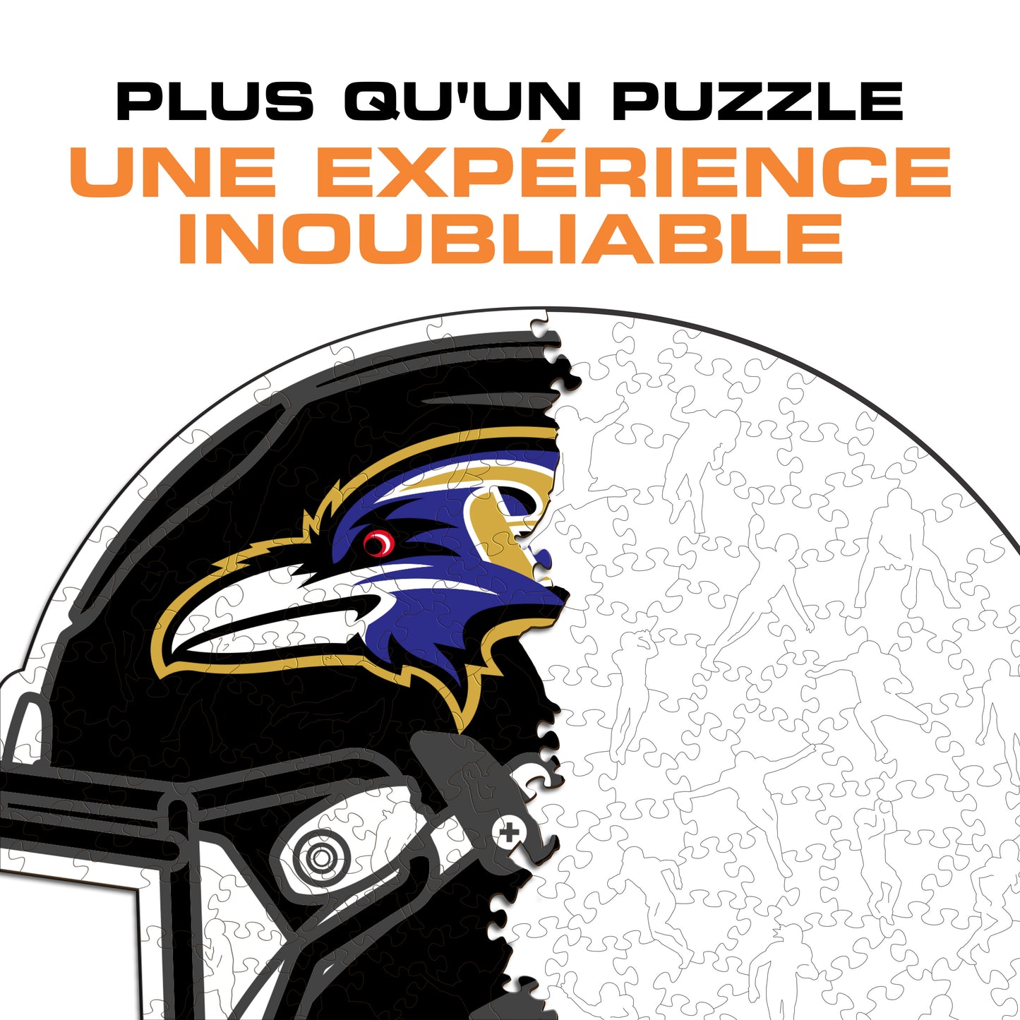 Casque Baltimore Ravens™ - Puzzle en Bois