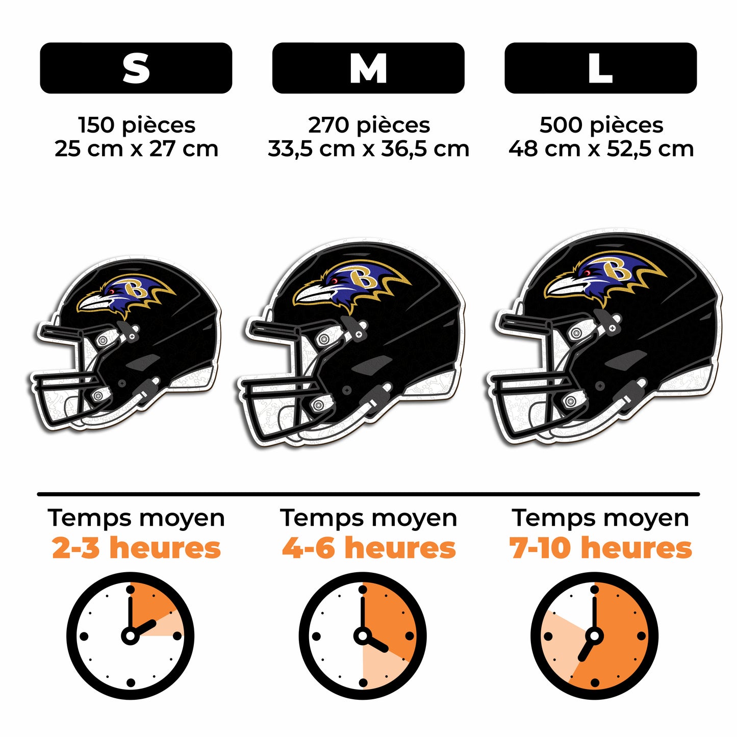 Casque Baltimore Ravens™ - Puzzle en Bois