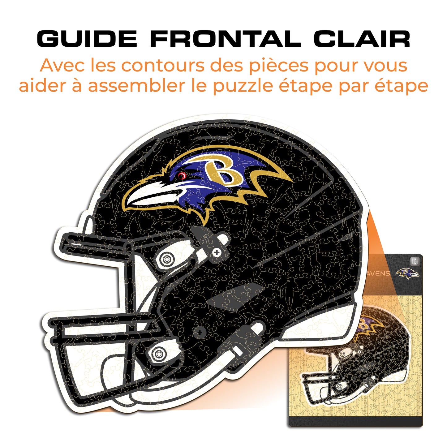 Casque Baltimore Ravens™ - Puzzle en Bois