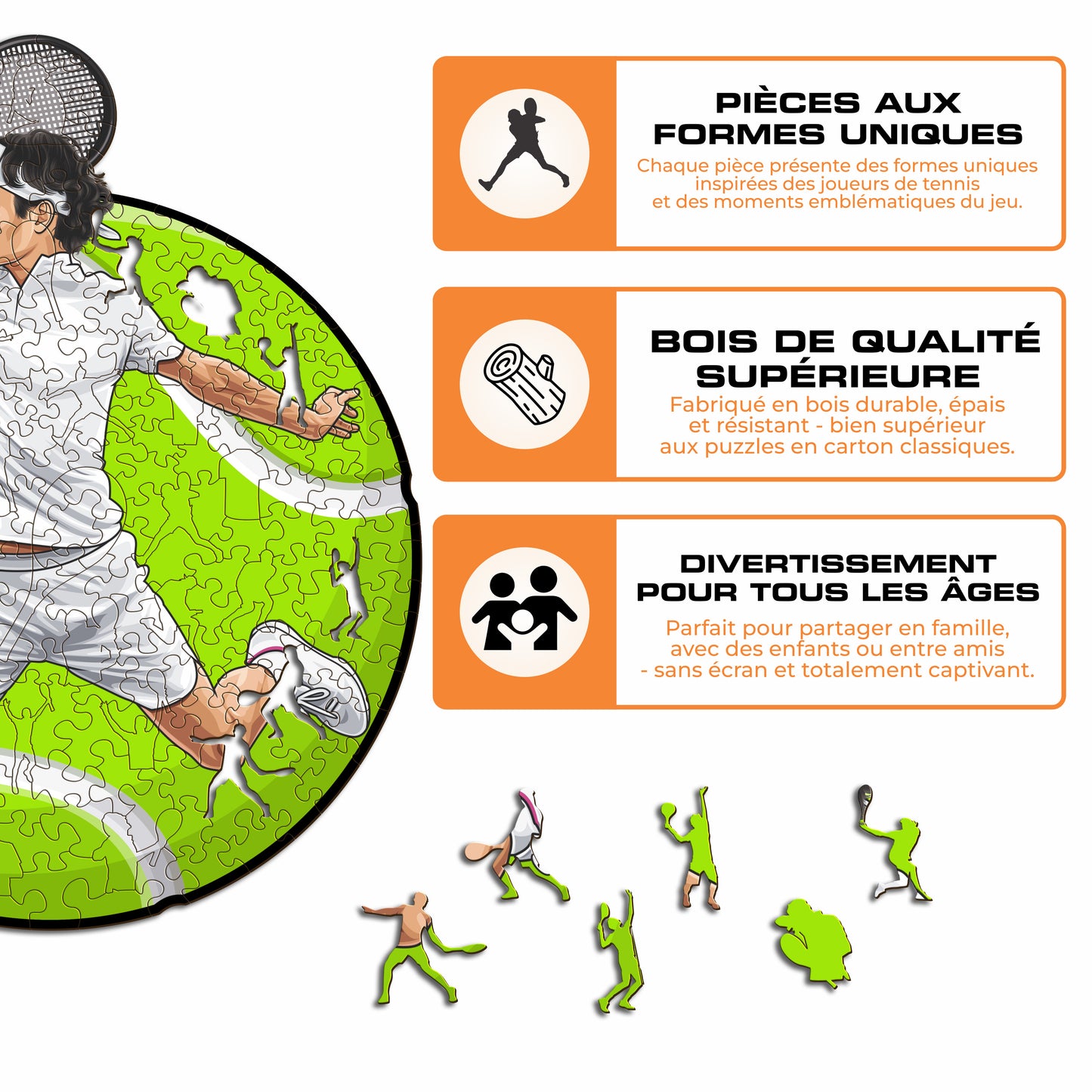 Roger Federer - Puzzle en Bois
