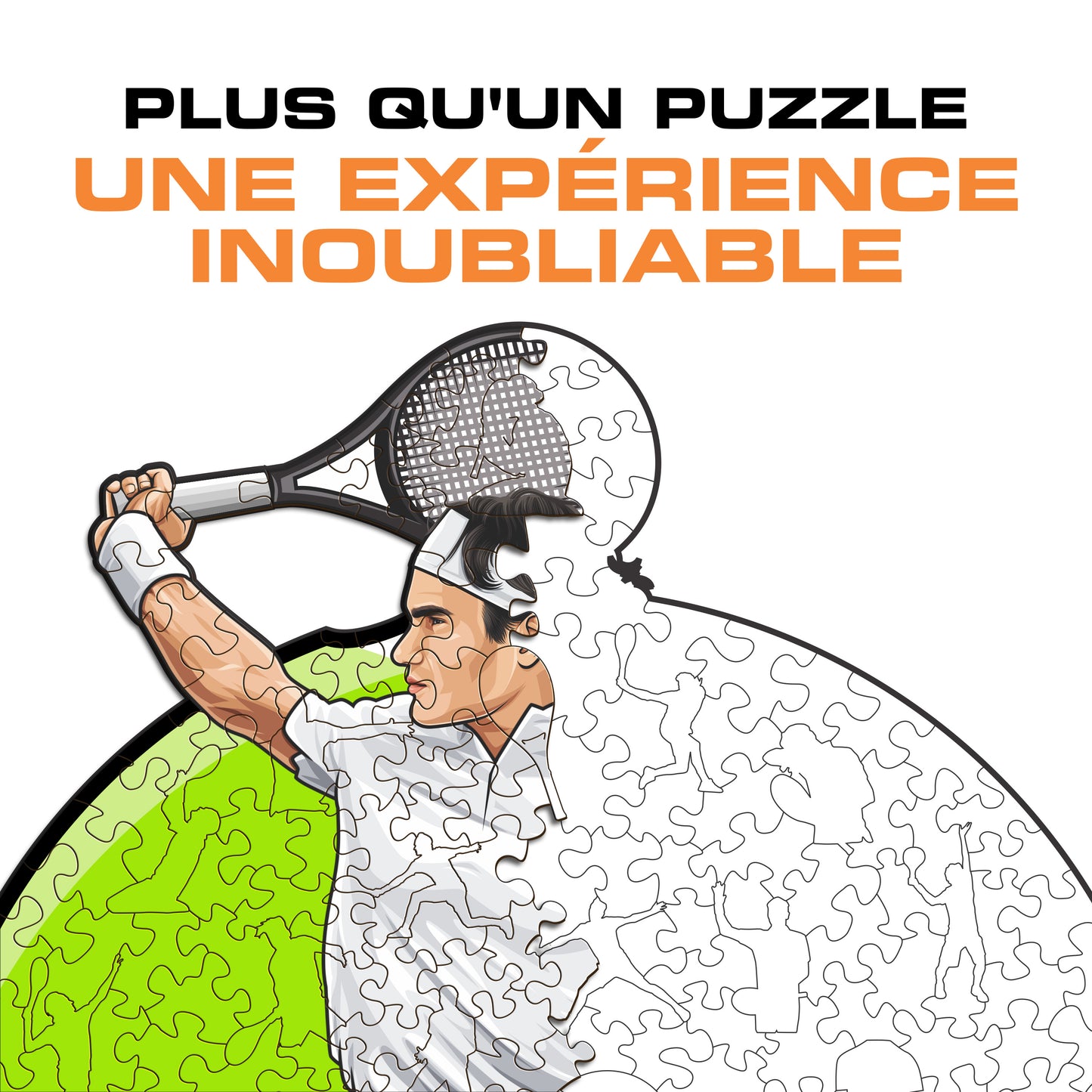 Roger Federer - Puzzle en Bois
