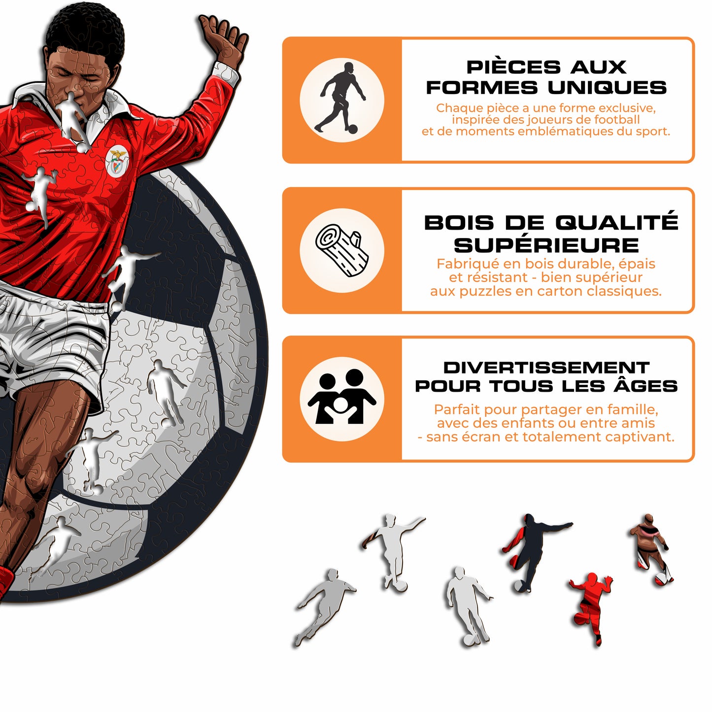Eusébio - Puzzle en Bois