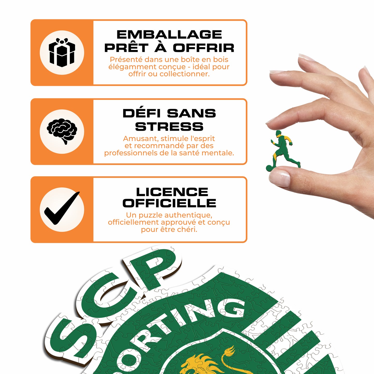 Logo Sporting CP® - Puzzle en Bois