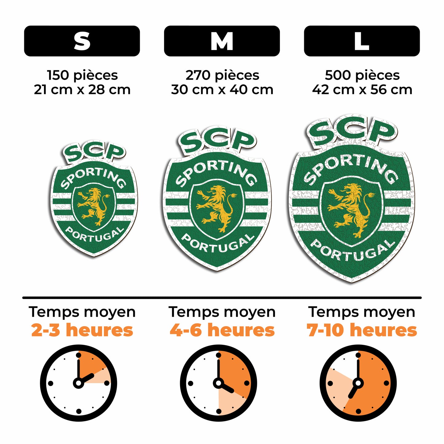 Logo Sporting CP® - Puzzle en Bois