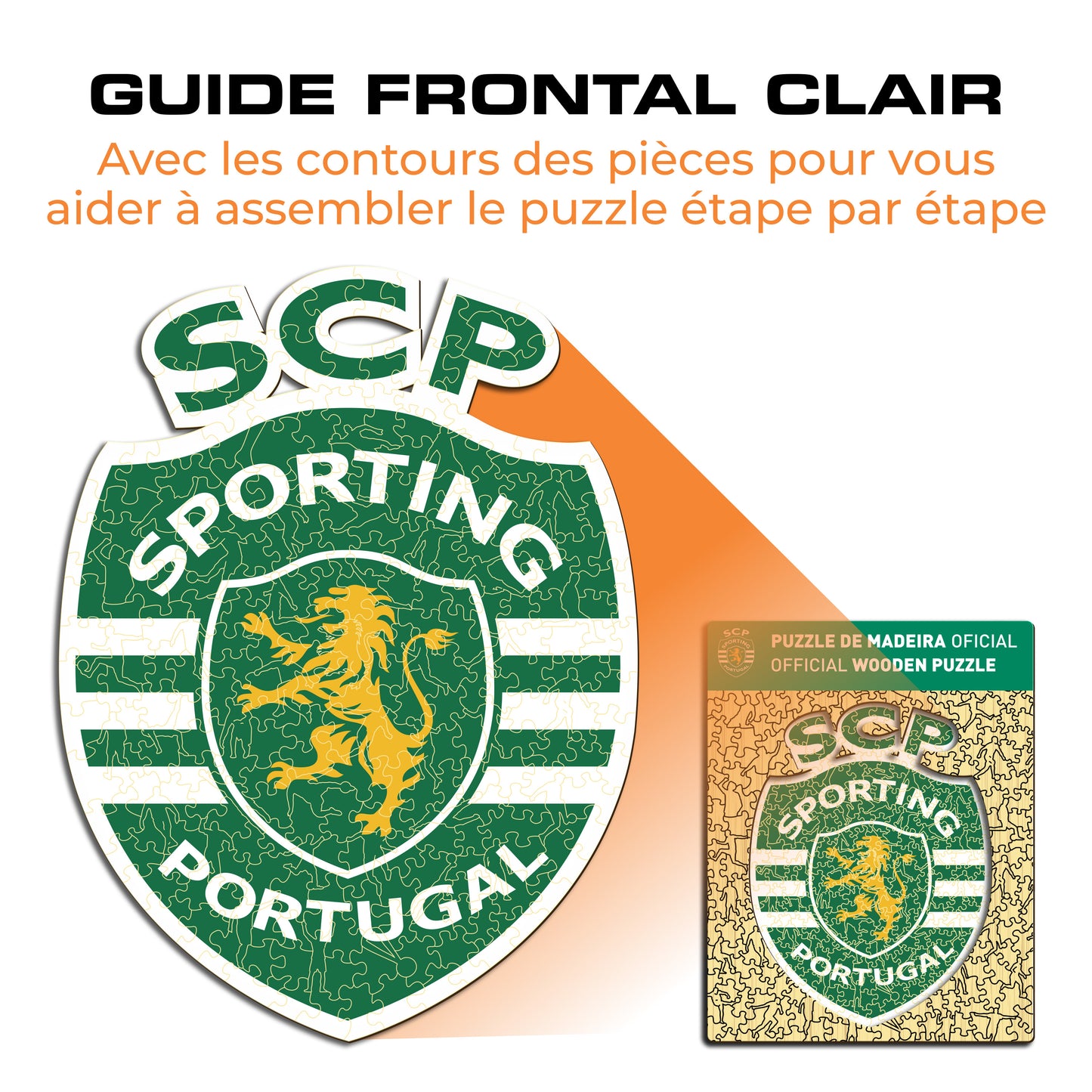 Logo Sporting CP® - Puzzle en Bois