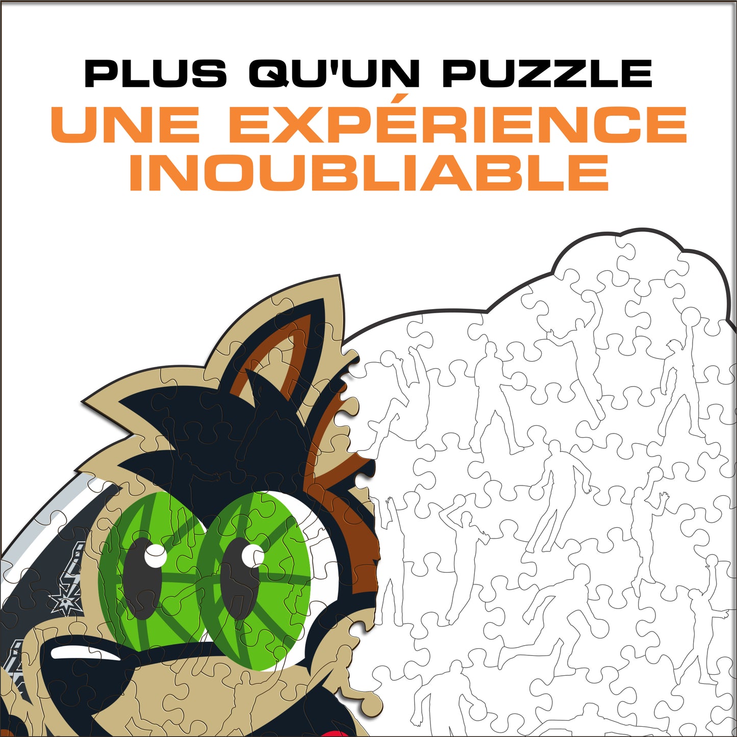 San Antonio Spurs™ Mascotte - Puzzle en Bois