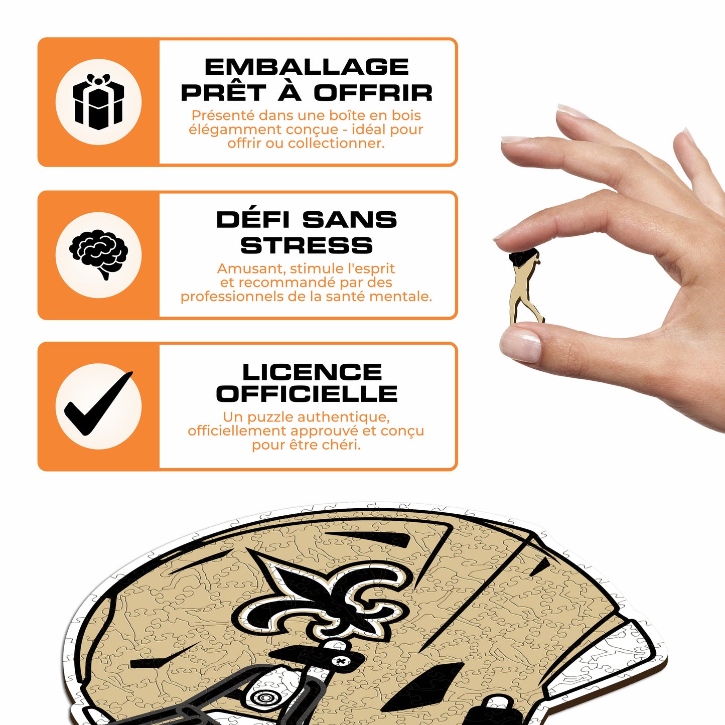 Casque New Orleans Saints™ - Puzzle en Bois