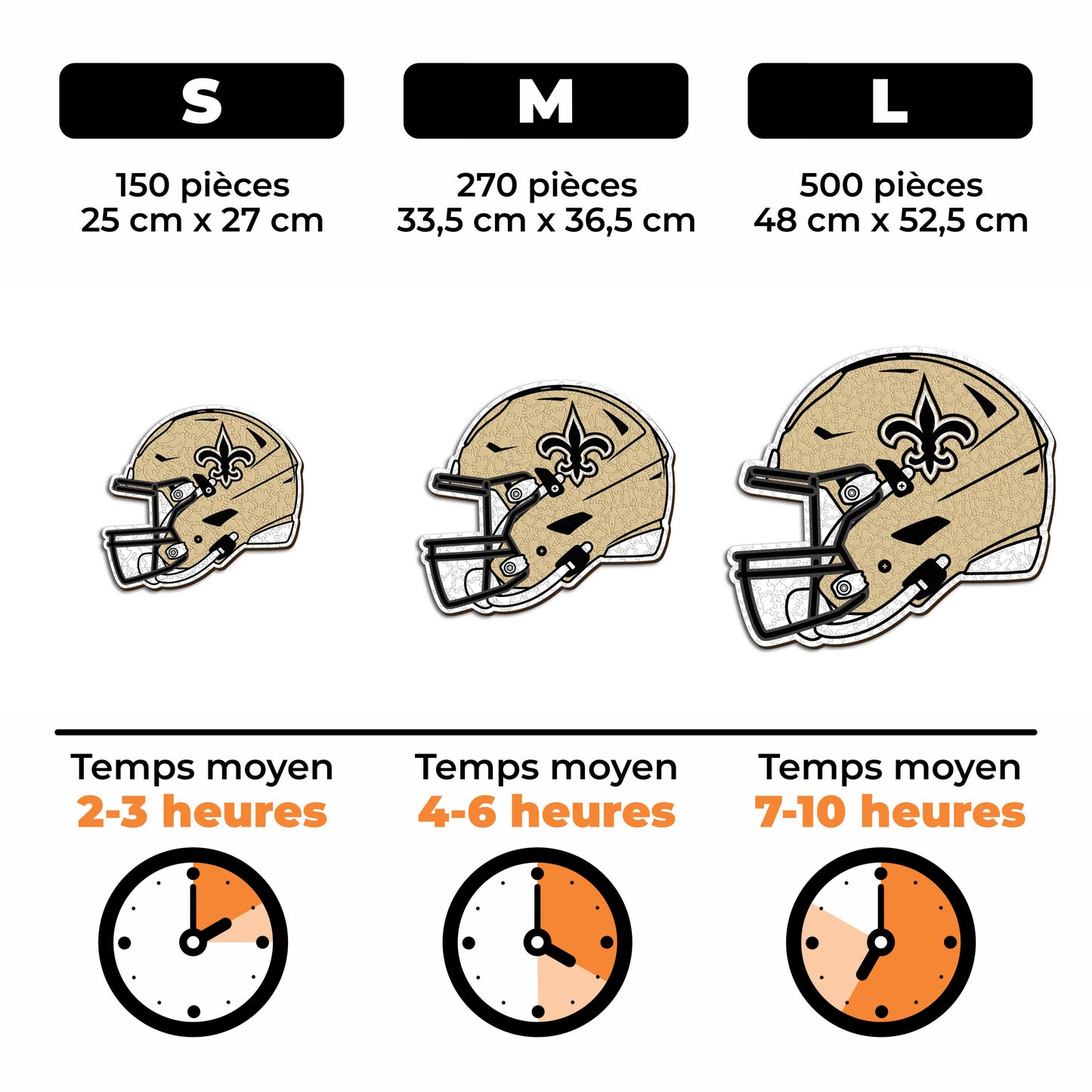 Casque New Orleans Saints™ - Puzzle en Bois