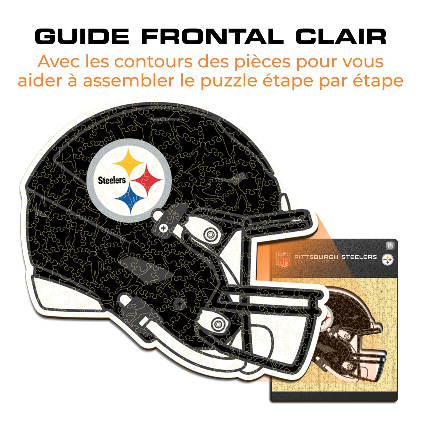 Casque Pittsburgh Steelers™ - Puzzle en Bois