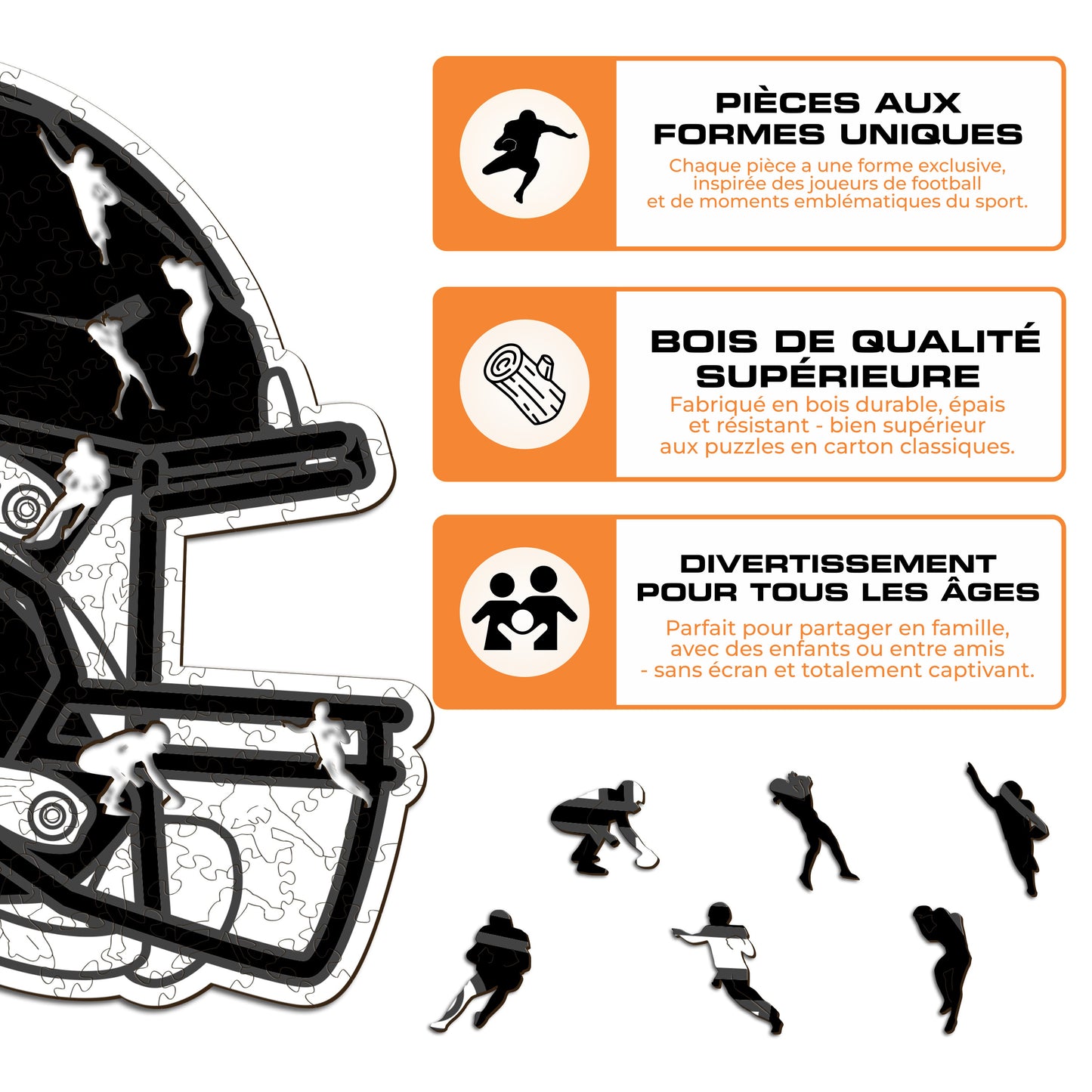 Casque Pittsburgh Steelers™ - Puzzle en Bois