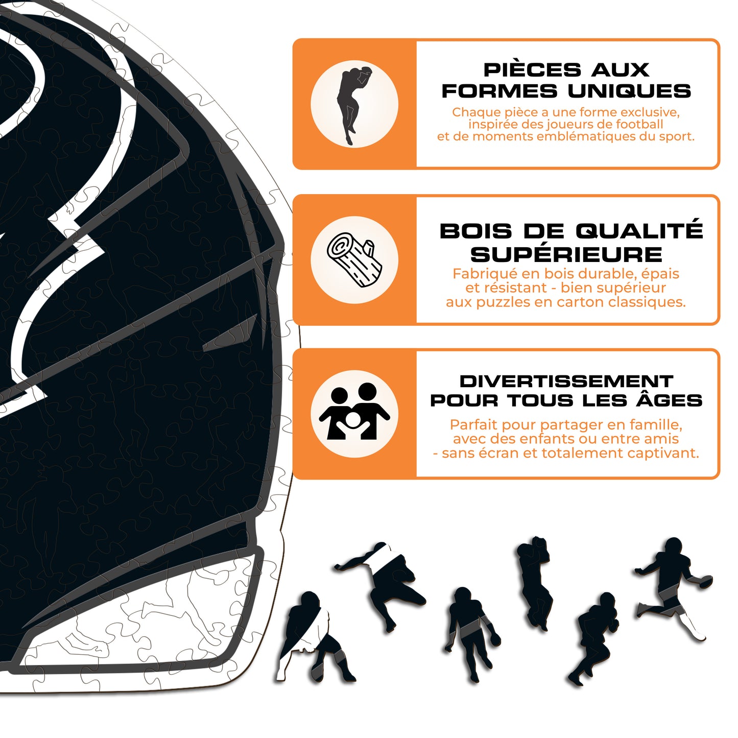 Casque Houston Texans™ - Puzzle en Bois
