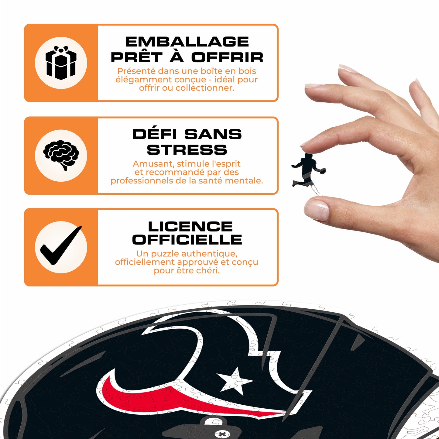 Casque Houston Texans™ - Puzzle en Bois