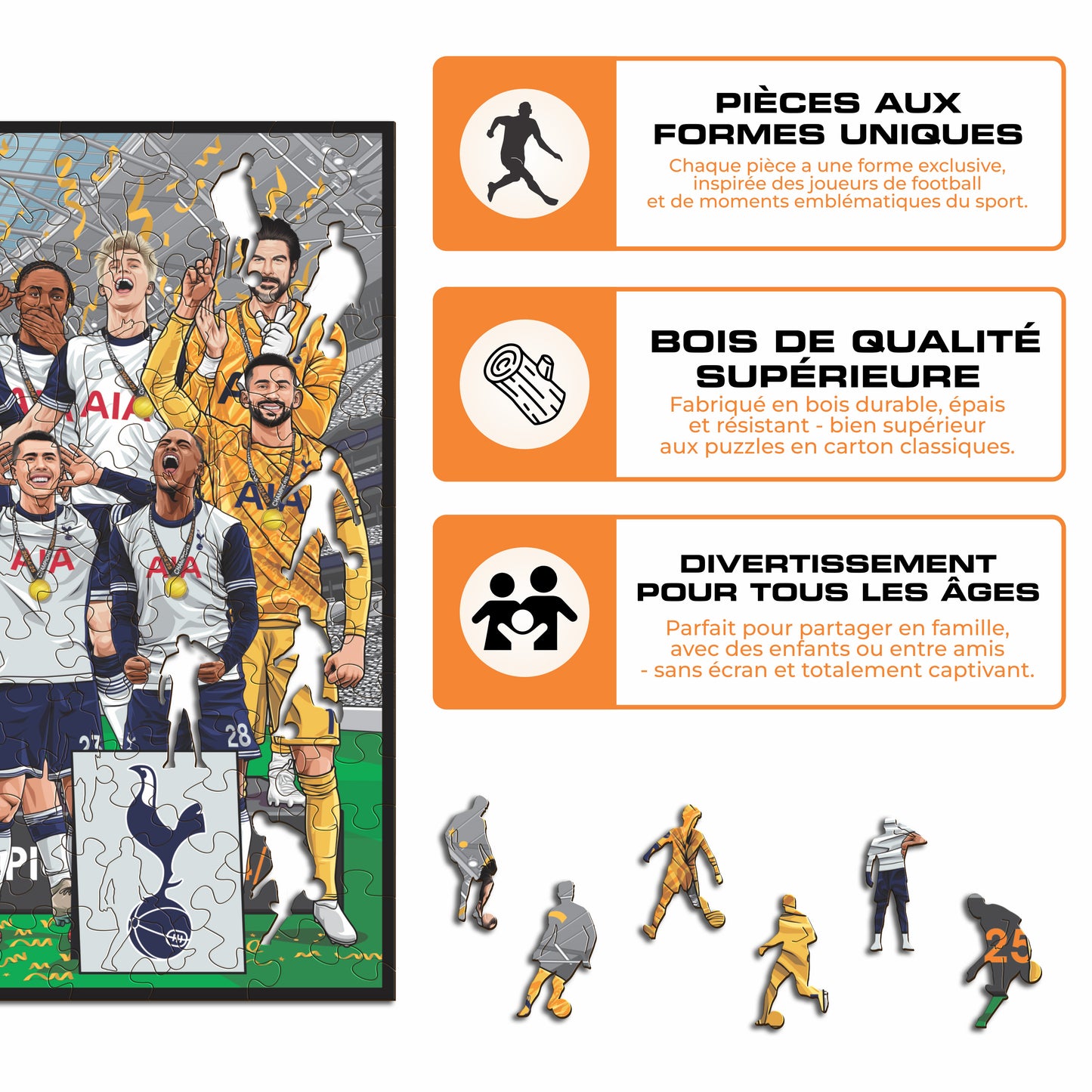 Tottenham Hotspur FC® "Vainqueurs de la Europa League" – Puzzle en bois