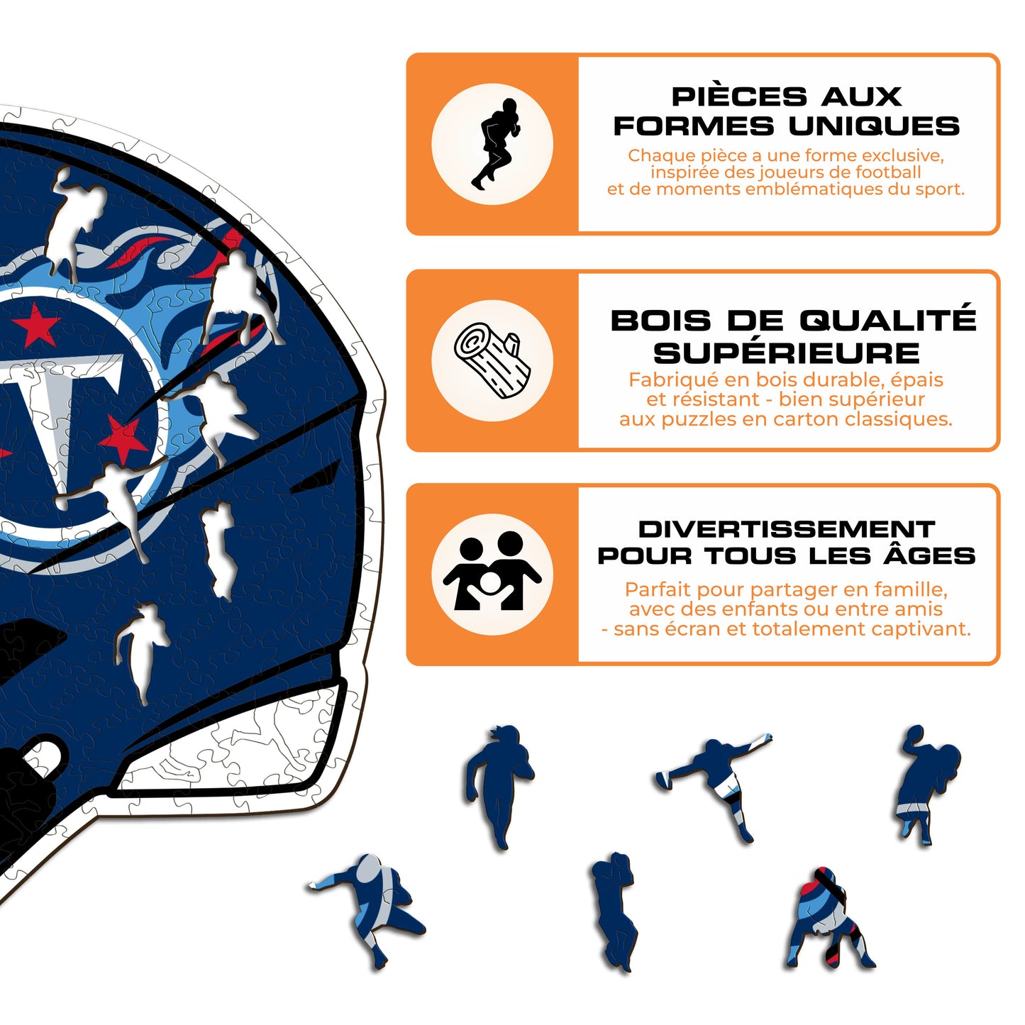 Casque Tennessee Titans™ - Puzzle en Bois