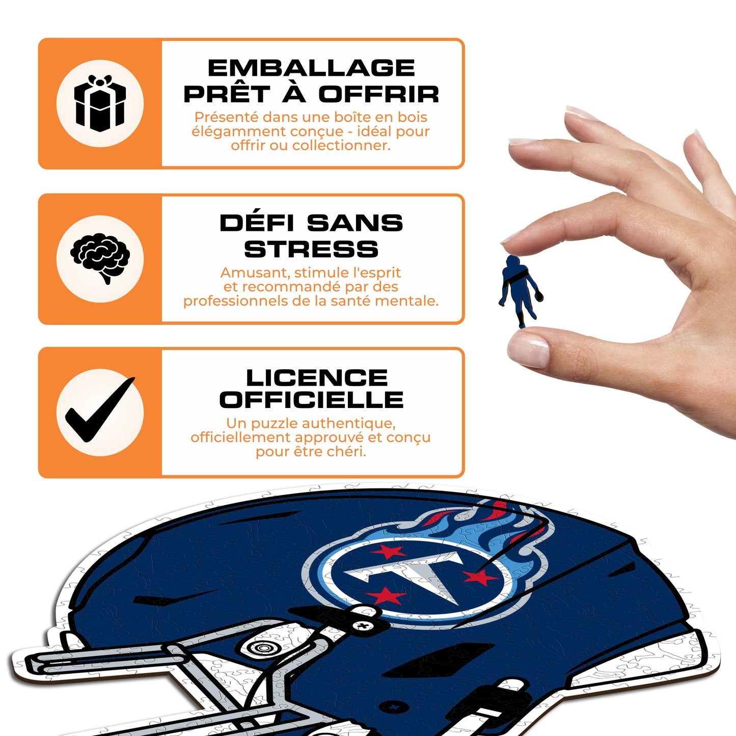 Casque Tennessee Titans™ - Puzzle en Bois