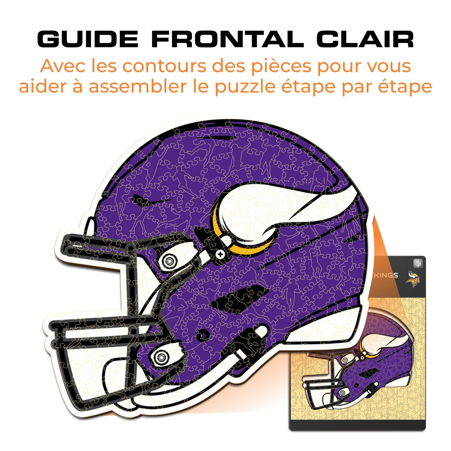 Casque Minnesota Vikings™ - Puzzle en Bois