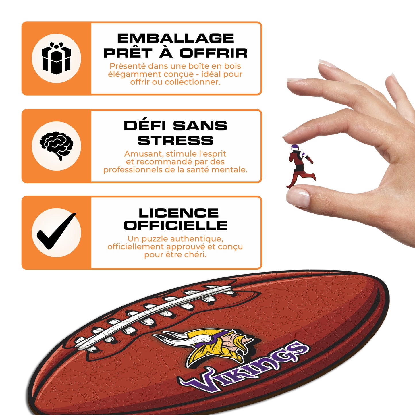 Football Minnesota Vikings™ - Puzzle en Bois