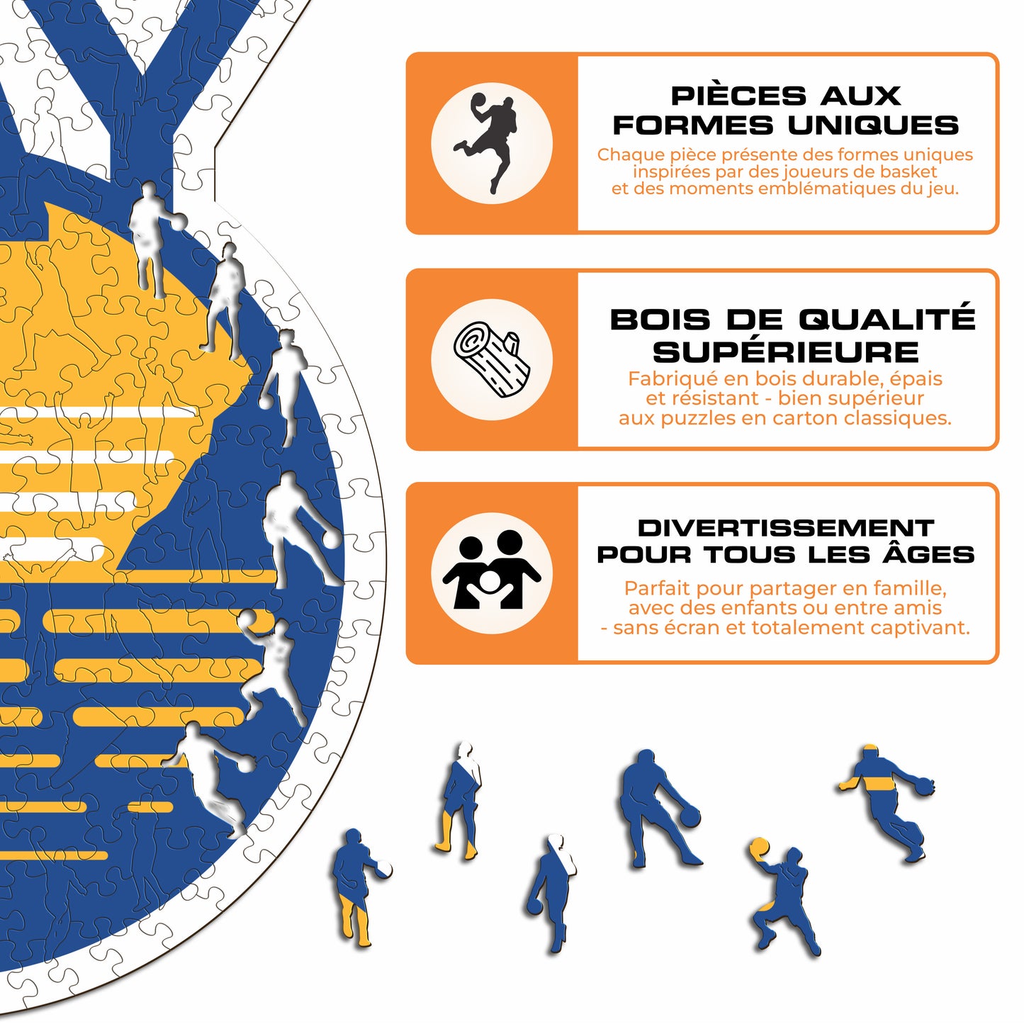 Golden State Warriors™ - Puzzle en Bois