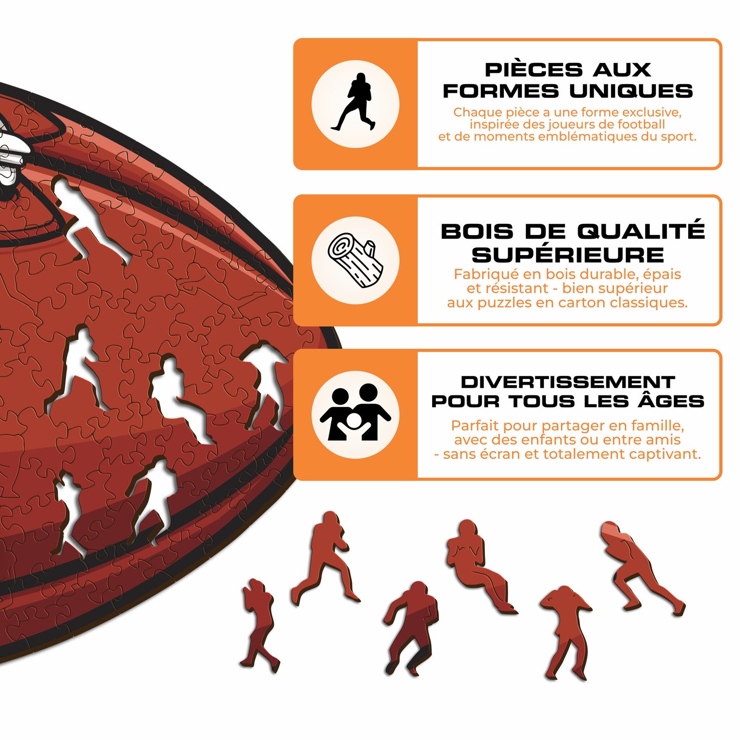 Football Atlanta Falcons™ - Puzzle en Bois