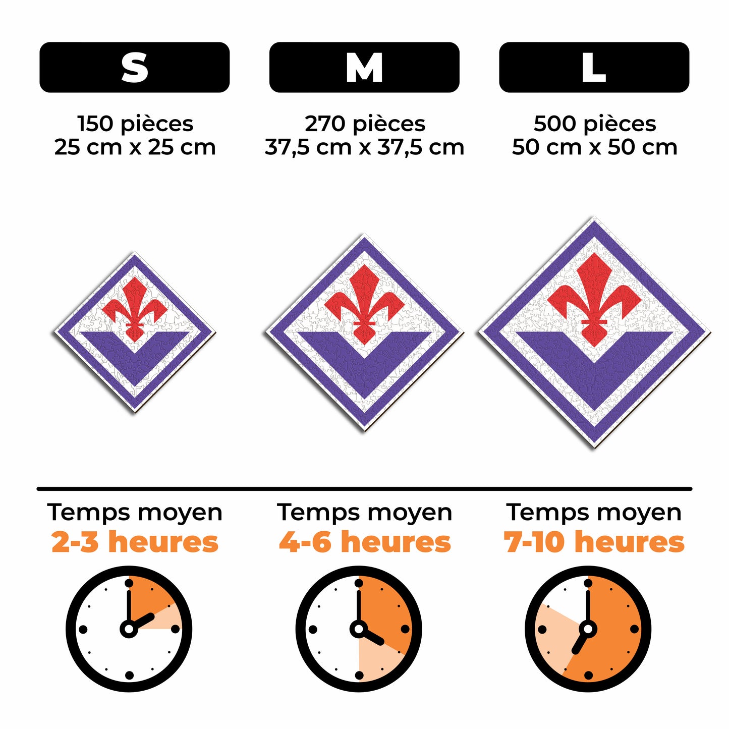 Logo ACF Fiorentina® - Puzzle en Bois
