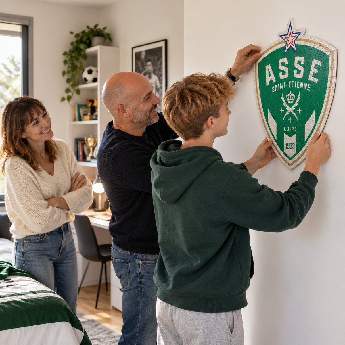 Logo AS Saint-Etienne® Puzzle en Bois