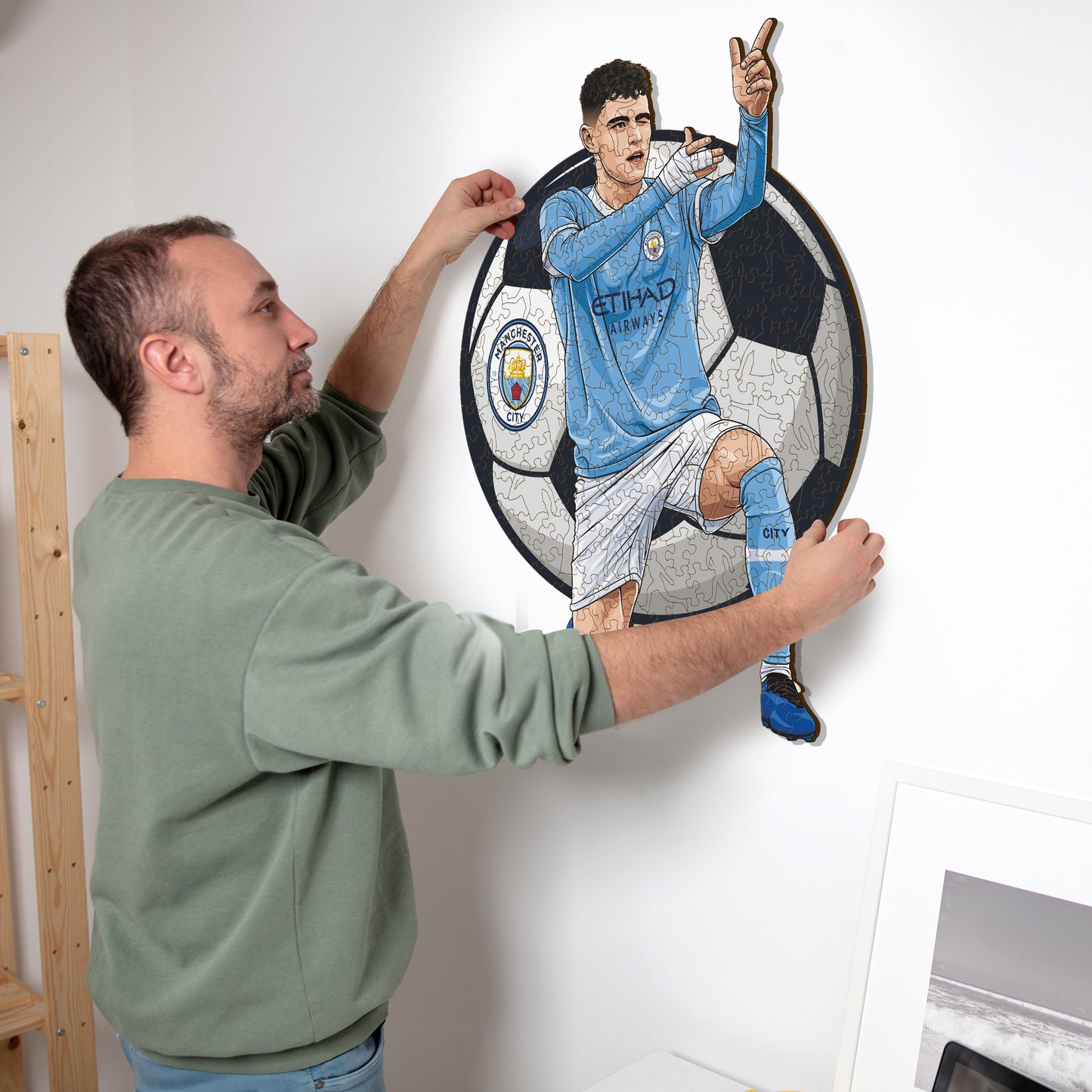 Phil Foden - Puzzle en Bois