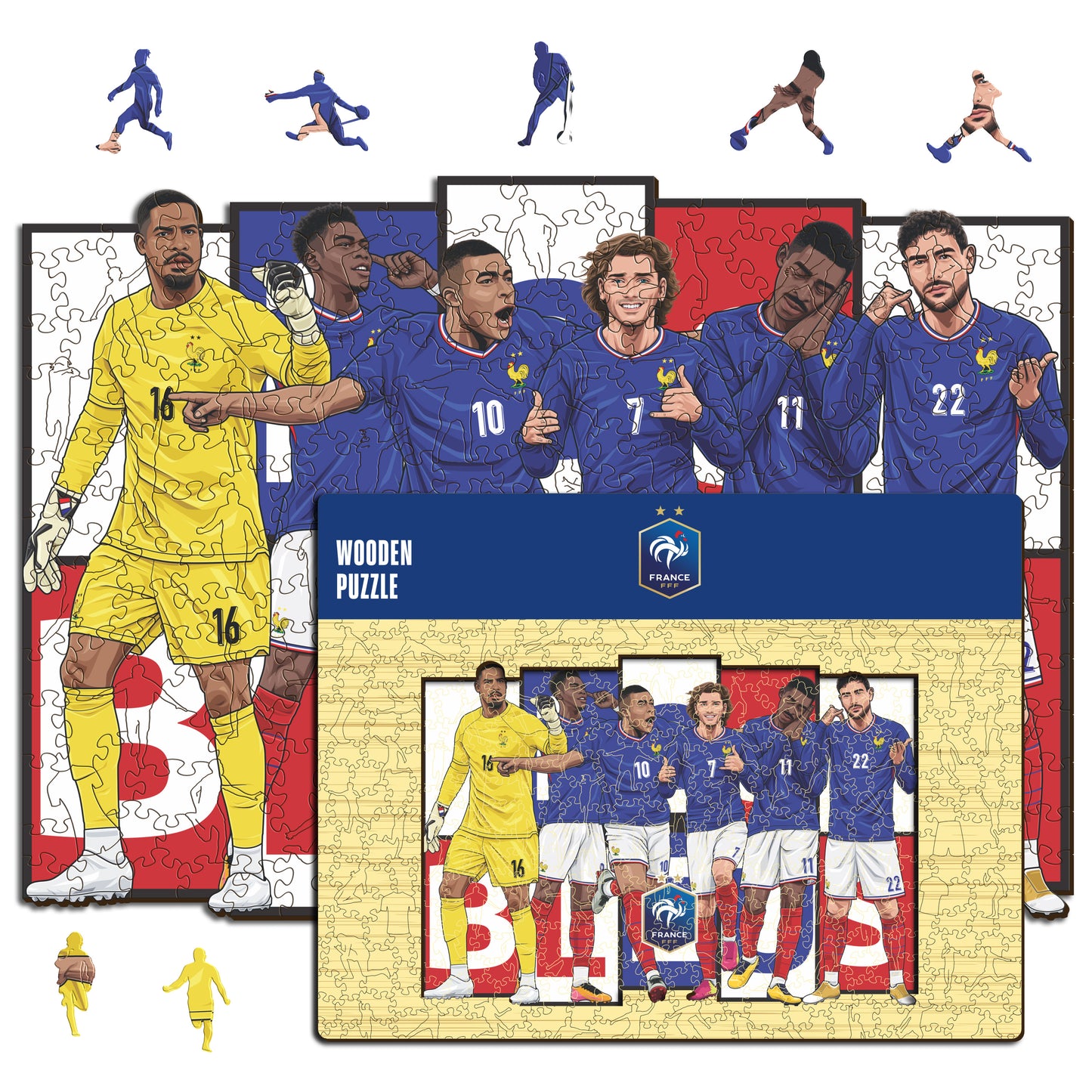 2 PACK Logo Équipe de France® + 6 Joueurs