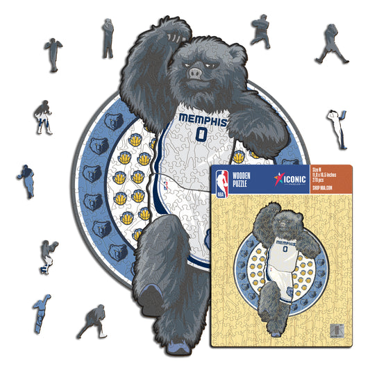 Mascotte Memphis Grizzlies™ - Puzzle en Bois