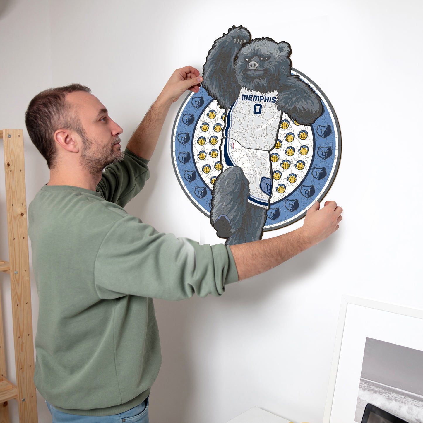 Mascotte Memphis Grizzlies™ - Puzzle en Bois