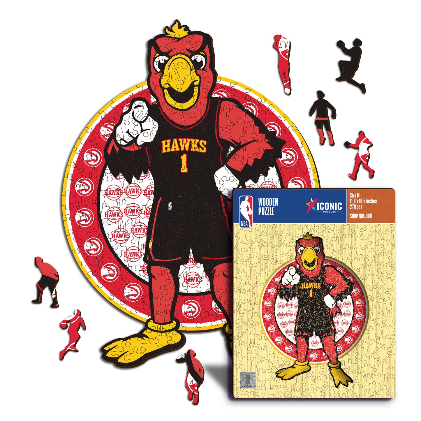 Mascotte Atlanta Hawks™ - Puzzle en Bois