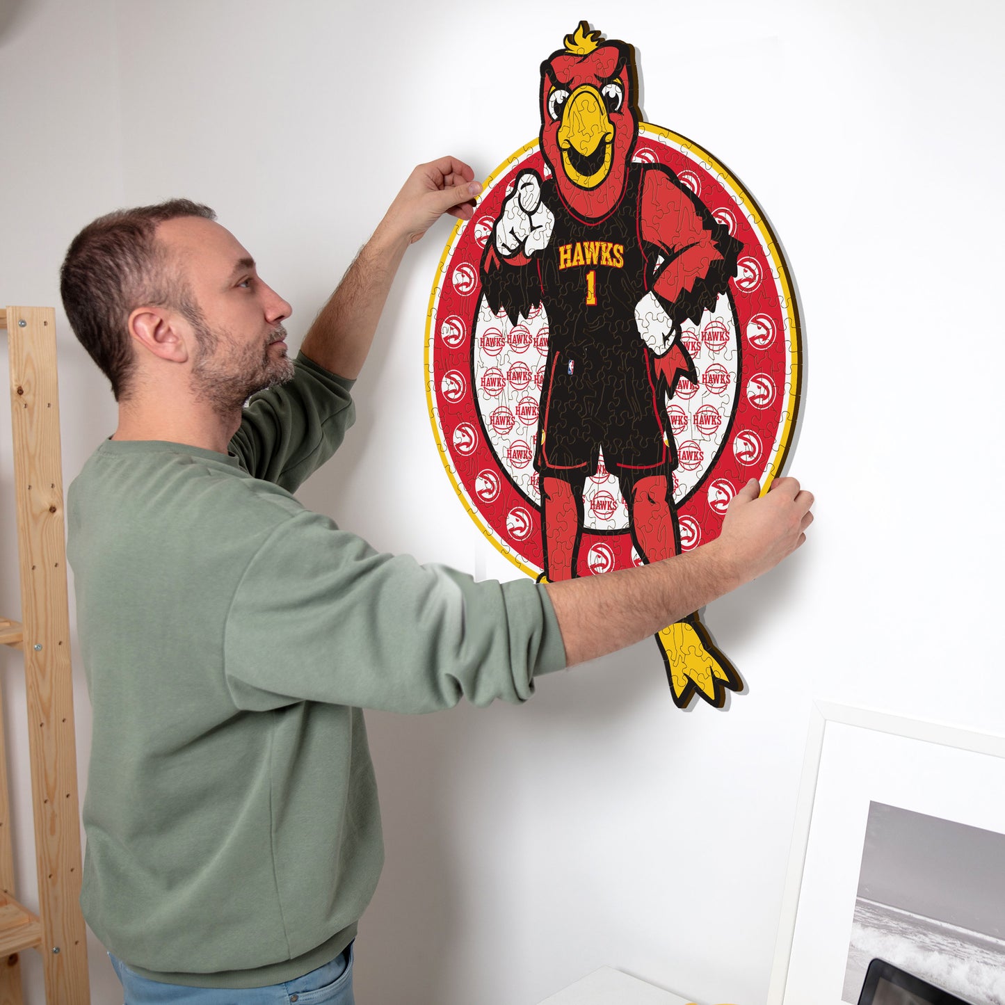 Mascotte Atlanta Hawks™ - Puzzle en Bois