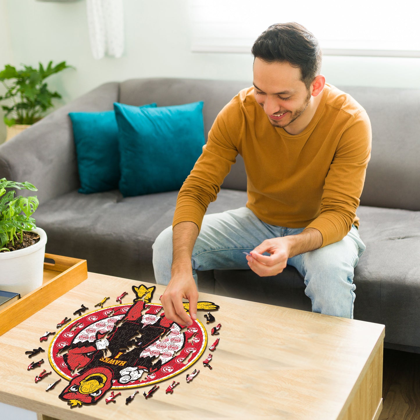 Mascotte Atlanta Hawks™ - Puzzle en Bois