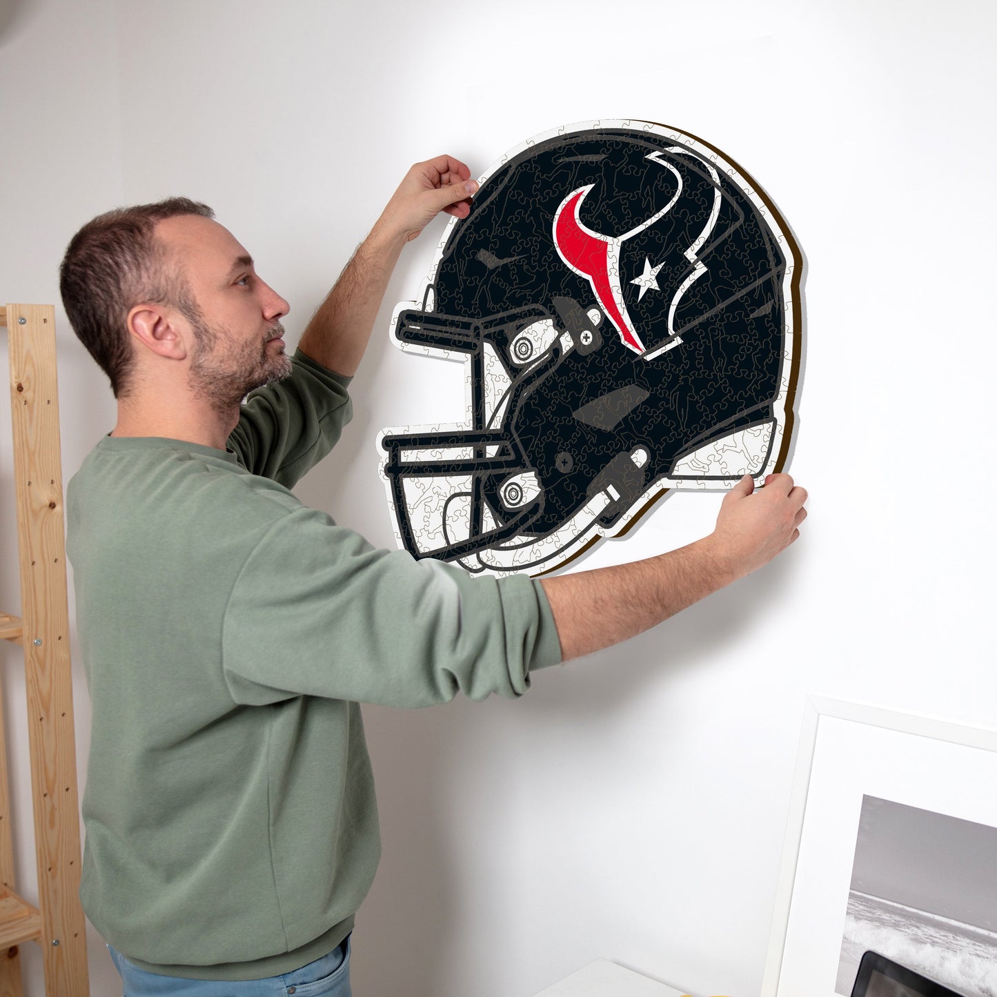 Casque Houston Texans™ - Puzzle en Bois