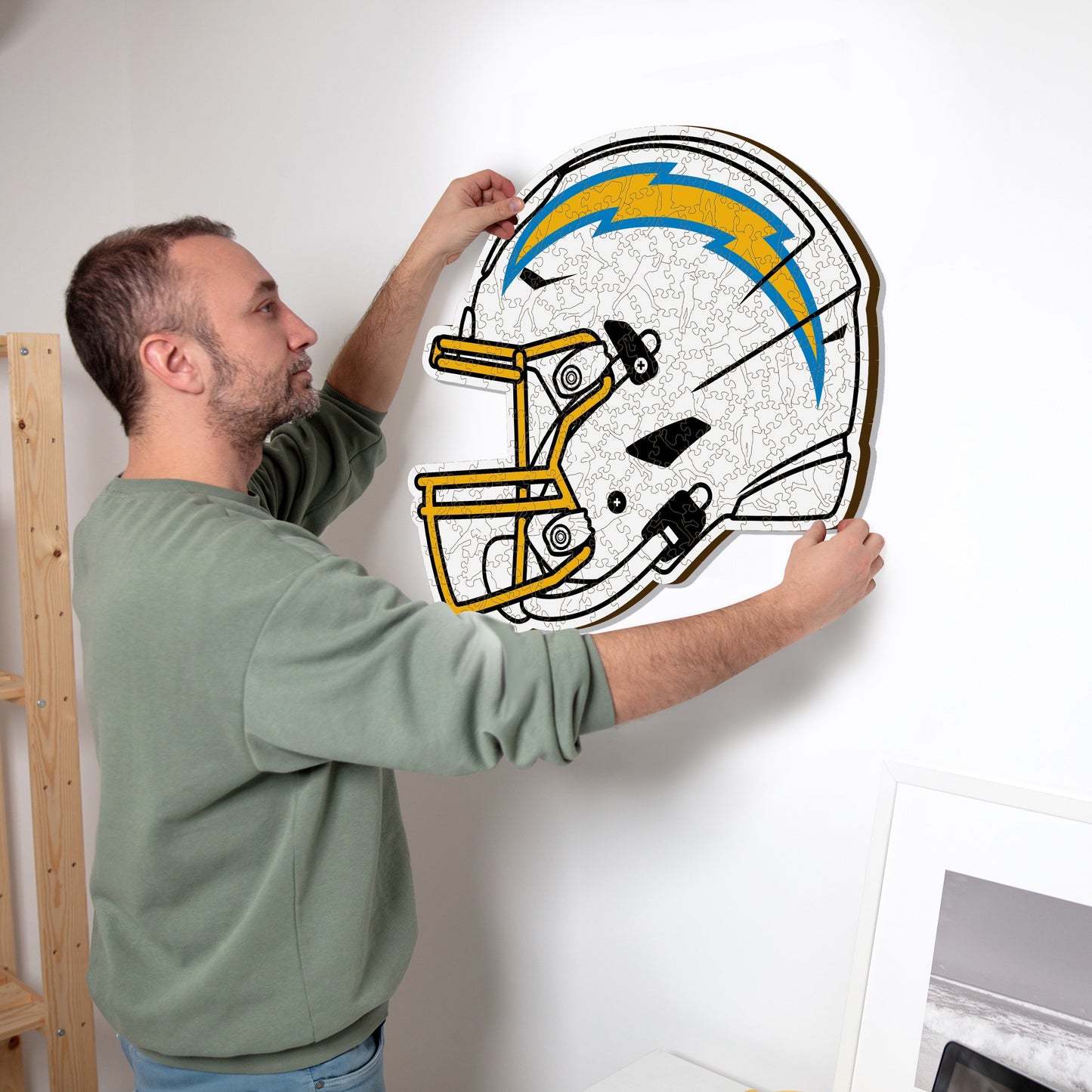 Casque Los Angeles Chargers™ - Puzzle en Bois