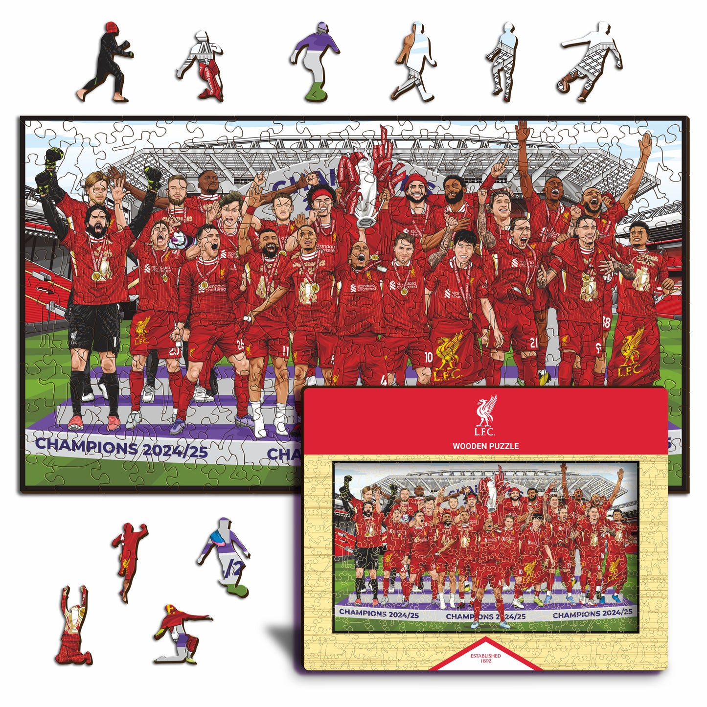 Liverpool FC® Premier League Champions 24/25 - Puzzle en Bois