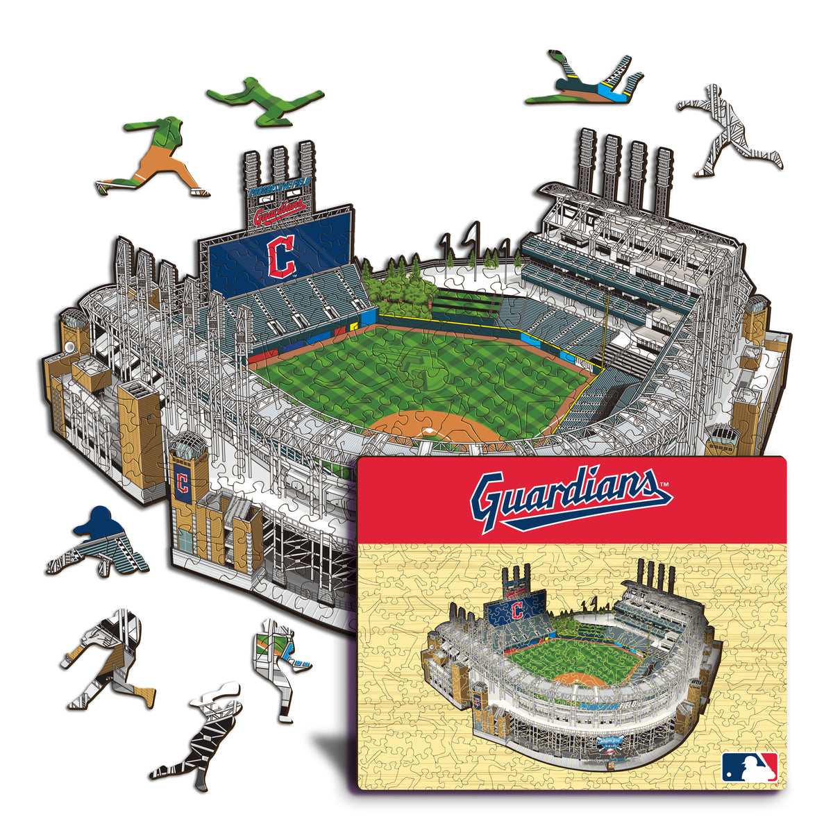 Progressive Field Cleveland Guardians™ Puzzle en Bois